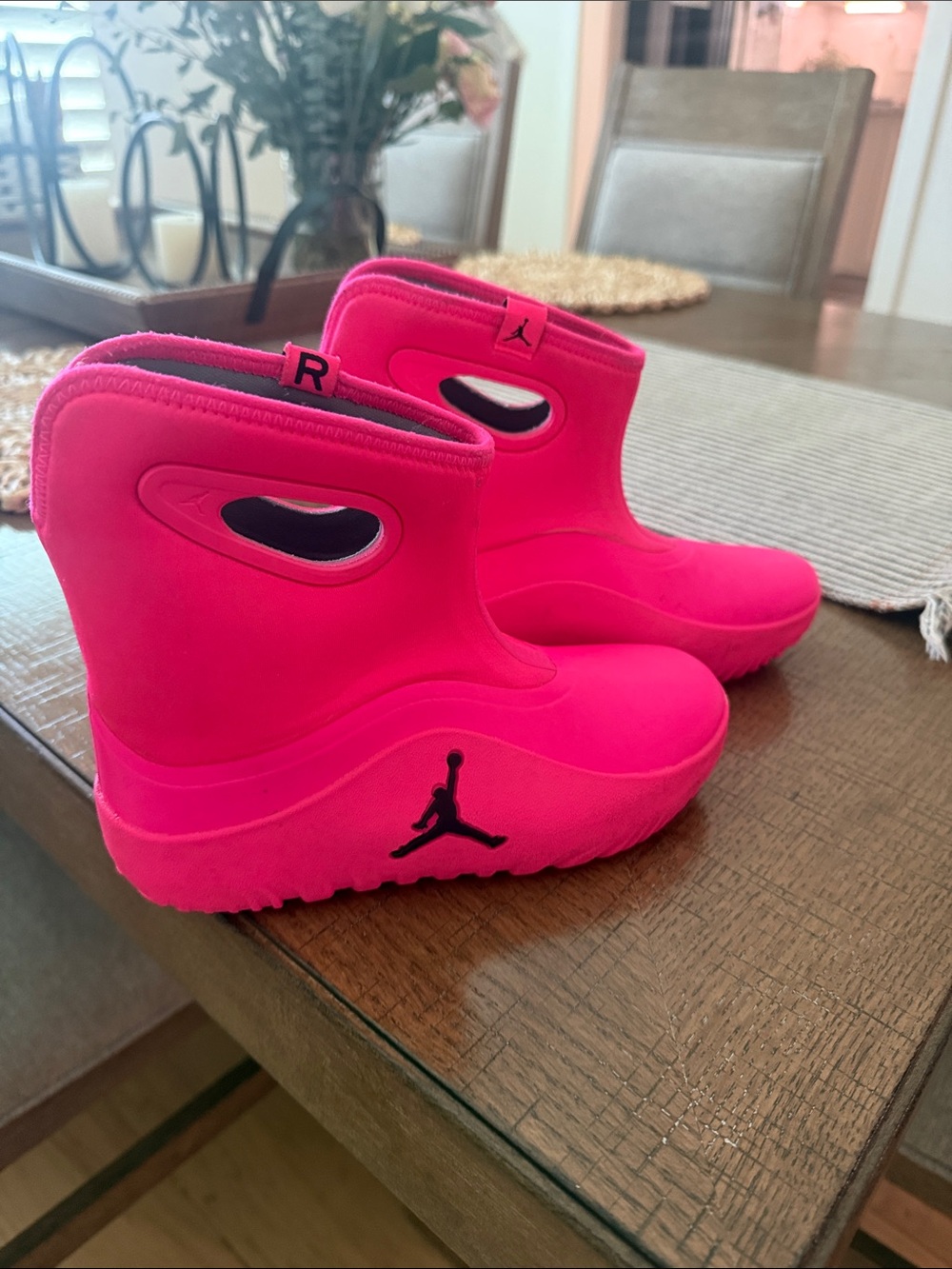 Jordan Kids Hot Pink Foam Rain & Snow Boots